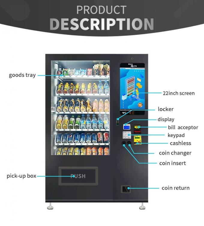 Logo Automatic Vending Machine Double modificado para requisitos particulares moderó el vidrio para las comidas y las bebidas