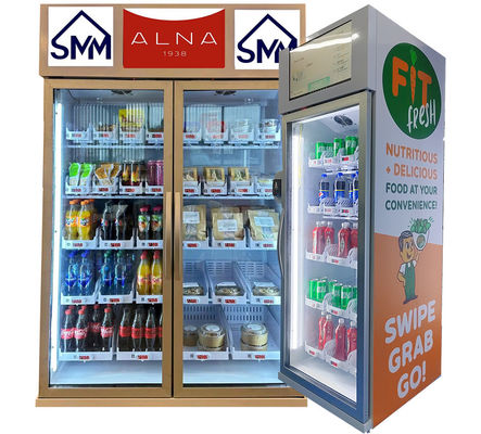 Sentido elegante Mini Vending Machine For Drinks, frutas, máquina expendedora de la oficina, máquina expendedora del jugo, micrón del peso