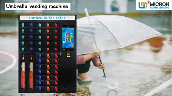 Máquina expendedora de 270 paraguas para la máquina expendedora de Smart del micrón del término de autobuses de la estación de metro