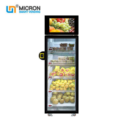 Gancho agarrador elegante del refrigerador e ir máquina expendedora con el lector de tarjetas eléctrico de la cerradura para abrir la fruta y verdura de la puerta