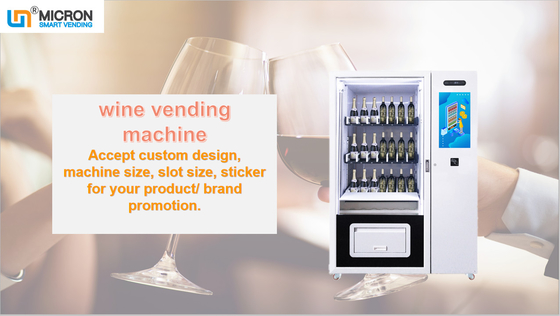 Máquina expendedora del vino tinto con la venta elegante refrigerada elevación del micrón de la máquina expendedora del elevador