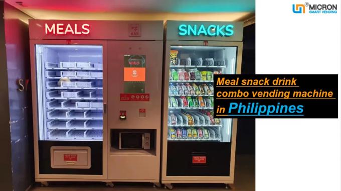 Máquina expendedora del alimento cocido de la comida del micrón en Filipinas