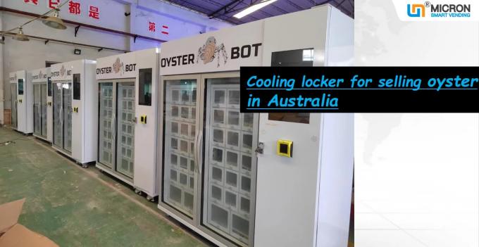 Máquina expendedora de enfriamiento del armario de la carne congelada que vende la ostra en Australia