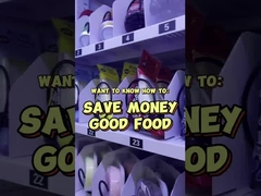 máquina expendedora de alimentos saludables con microondas para calefacción