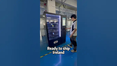 Máquina expendedora con casillero a un lado, añadiendo casillero hacer más posibilidades de vender un producto más grande.