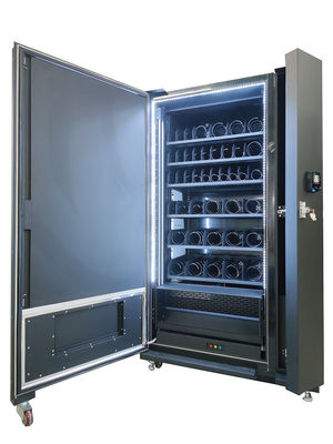 Máquina expendedora de bebidas, refrigerios y alimentos. Sistema de refrigeración 3-20℃. Máquina expendedora de bebidas con pantalla grande ajustable.