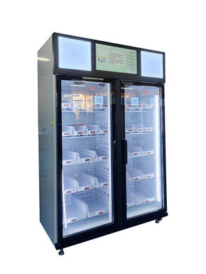 El huevo R290 de los mariscos refrigeró la venta elegante del refrigerador de la máquina expendedora con el lector de tarjetas