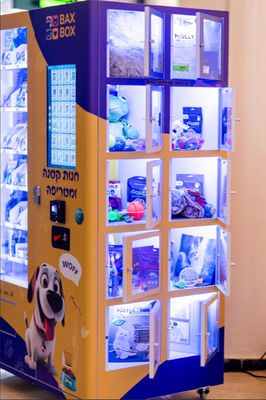 Máquina expendedora combo con taquillas 21.5 pulgadas pantalla táctil SDK función
