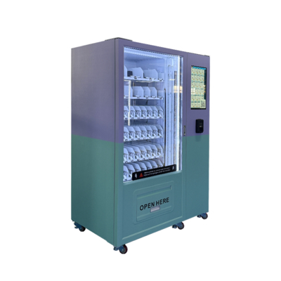 Máquina vendedora de alimentos congelados de marco metálico personalizable con pegatinas opcionales y capacidad de 350-600