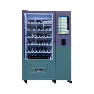 Máquina vendedora de alimentos congelados de marco metálico personalizable con pegatinas opcionales y capacidad de 350-600