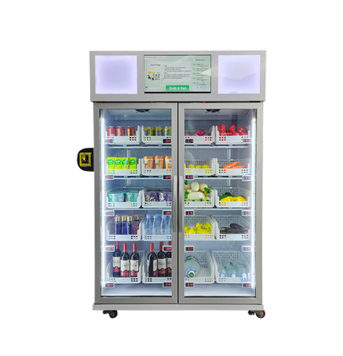 El huevo R290 de los mariscos refrigeró la venta elegante del refrigerador de la máquina expendedora con el lector de tarjetas