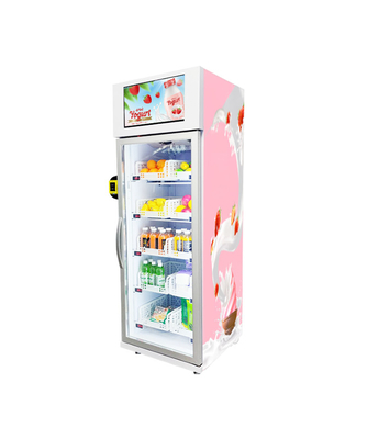 Refrigerador de enfriamiento del congelador de la máquina expendedora del helado de la alameda con el pago de la tarjeta de banco