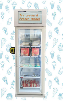 Máquina expendedora del refrigerador del OS Smart de Android para el sistema de enfriamiento vegetal del congelador de la carne del huevo de la fruta