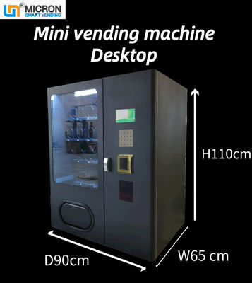 Máquina expendedora del artículo pequeño de la bebida del bocado de la puerta de acero de la tira mini con el sistema elegante