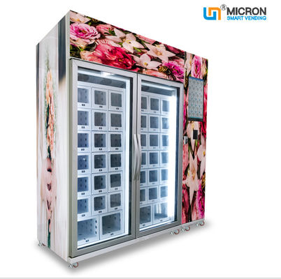 Máquina expendedora grande de la flor de la ventana de cristal con el sistema de vigilancia de GPRS
