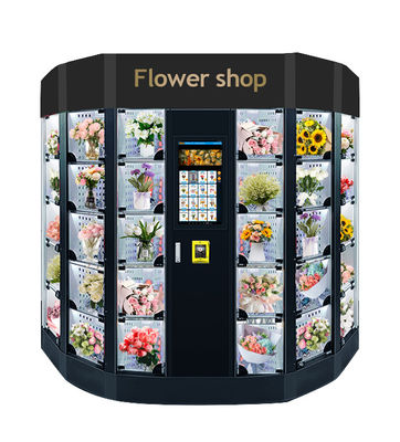Flor fresca 21,5 pulgadas que refrescan la máquina expendedora del armario, máquina expendedora de Internet, micrón