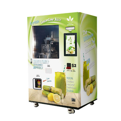 Micron máquina de venta de jugo fresco para caña de azúcar máquina de venta con sistema de pago de monedas en efectivo en la calle
