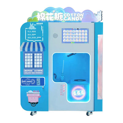 Micron Street Food Business Máquina de venta de algodón de caramelo con 32 sabores de frutas y forma de flor