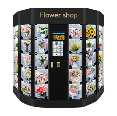 Personalizar el negocio de las flores frescas refrigeración casillero máquina expendedora con Nayax Card Reader Moneda de pago en efectivo