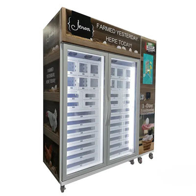 Máquina de venta de huevos con pantalla táctil de 22 pulgadas con lector de tarjetas para productos agrícolas frescos