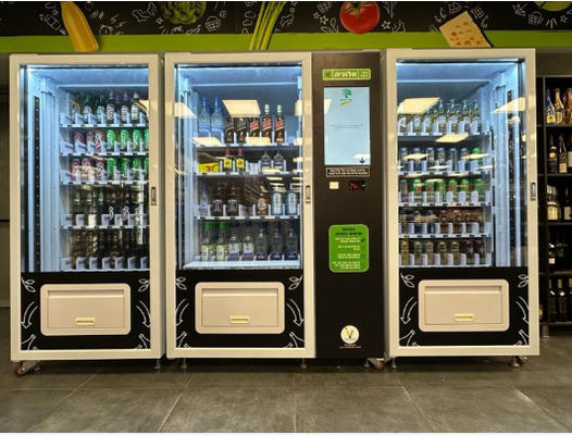 Tienda de conveniencia sin tripulación Gran capacidad tres en uno Máquina de venta de Coca-Cola refrigerada