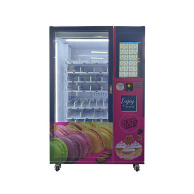 Máquina expendedora de ascensor Xy con lector de tarjetas de puerta de recogida abierta automáticamente Máquina expendedora de macarrones