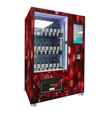 máquina expendedora de cócteles comercial con verificación de edad de elevación para vino de cerveza alcohólica embotellado en vidrio