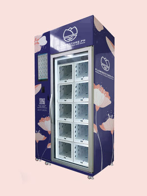 Flor fresca respetuosa con el medio ambiente Bouquets Máquina expendedora automática de niebla con lector de cartas