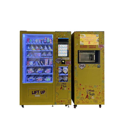Máquina de alimentos saludables con microondas para comida caliente lista para comer comidas máquina expendedora de preparación
