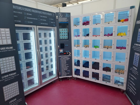 21.5 pulgadas de pantalla táctil de la taquilla máquina expendedora con gráficos personalizados y el rango de sistema de refrigeración -22-20C