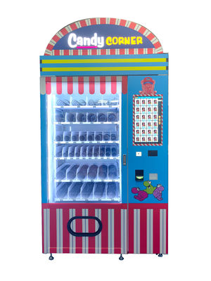 Máquina de venta de caramelos de esquina inteligente con pantalla táctil de 21,5 pulgadas Opciones de pago múltiples Máquina de venta de caramelos
