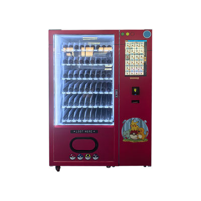 Máquina de venta de tarjetas de intercambio fácil de usar con calefacción eléctrica de 24 V, puerta de cristal desnevadizada y sistema de pago con tarjeta de crédito