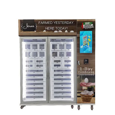 21.5 pulgadas de pantalla táctil de la taquilla máquina expendedora W166 * D71 * H217 Cm Almacenamiento óptimo de huevos con refrigeración automática