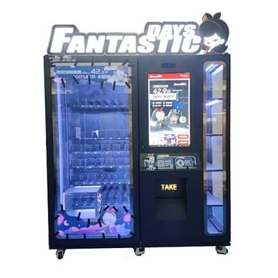 7 pisos* 12 ranuras Capacidad Máquina de juguete de venta automática Luces de banda para un diseño llamativo