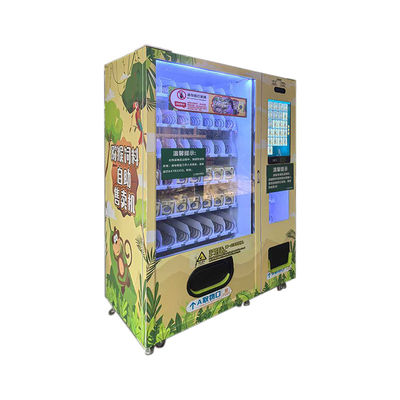 Máquina automática de venta de alimentos para animales con pantalla táctil billetera electrónica para parques zoológicos