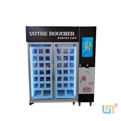 Máquina expendedora de taquillas congeladas de capacidad personalizable con refrigerante R290 eficiente -22℃~20℃ para la venta de carnes y mariscos congelados