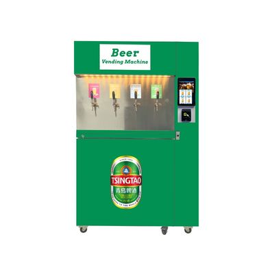 Máquinas expendedoras de autoservicio de pantalla táctil de 10 pulgadas con 4 opciones de cerveza soporte de marca personalizada