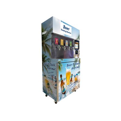Tarjeta SIM 4G / LAN Máquina de venta de cerveza fría W97 * D66 * H205 Cm para la accesibilidad a Internet
