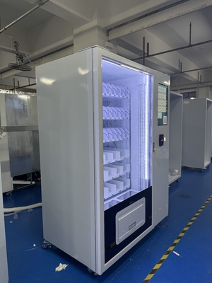 Máquina vendedora de alimentos congelados de marco metálico personalizable con pegatinas opcionales y capacidad de 350-600