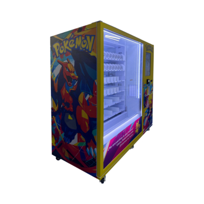 Máquina de venta de juguetes IP de marco de metal la última experiencia de tienda de Mini Pokémon con trailers de juegos