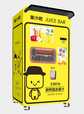 Máquina de venta de jugo de naranja fresco de 300W con limpieza automática
