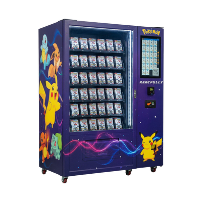 Máquina expendedora de juguetes duradera diseñada para la dispensación segura de paquetes de Pokémon TCG con una experiencia de navegación mejorada para el cliente