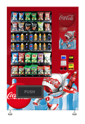 Snacks y el despejar la niebla de calefacción eléctrico fresco de las máquinas expendedoras 24V de la bebida, venta de la pantalla táctil de 22 pulgadas, micrón
