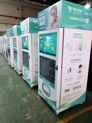 El LED que enciende el anti-bacteriano limpia la máquina expendedora para la publicidad