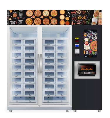 Máquina expendedora de enfriamiento del armario de la pizza con la venta elegante del micrón de la microonda