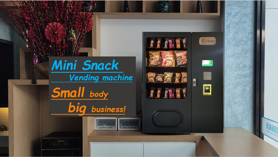Máquina expendedora del bocado del color negro de los accesorios de Mini Vending Machine For Mobile de 1 metro pequeña