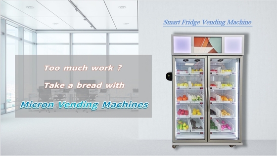 Refrigerador que vende elegante vegetal teledirigido con el lector de tarjetas